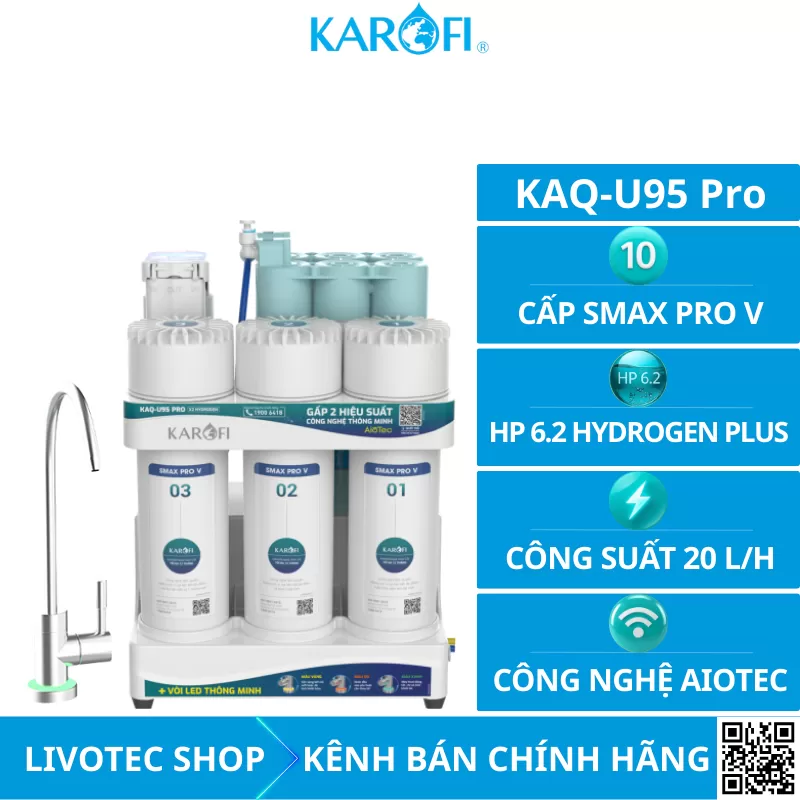 Máy lọc nước RO Karofi KAQ-U95 Pro
