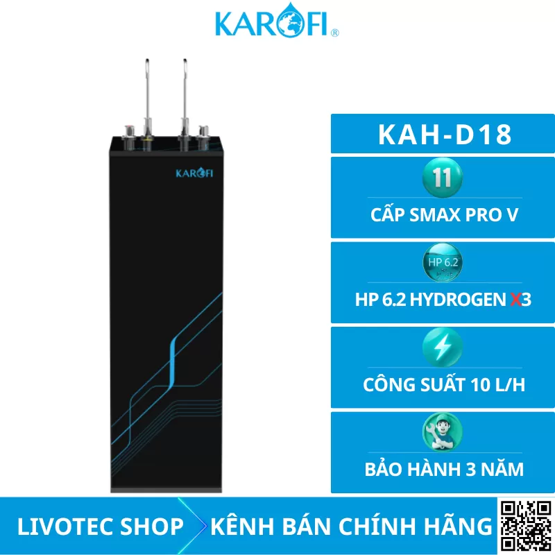 Máy lọc nước nóng nguội Karofi KAH-D18