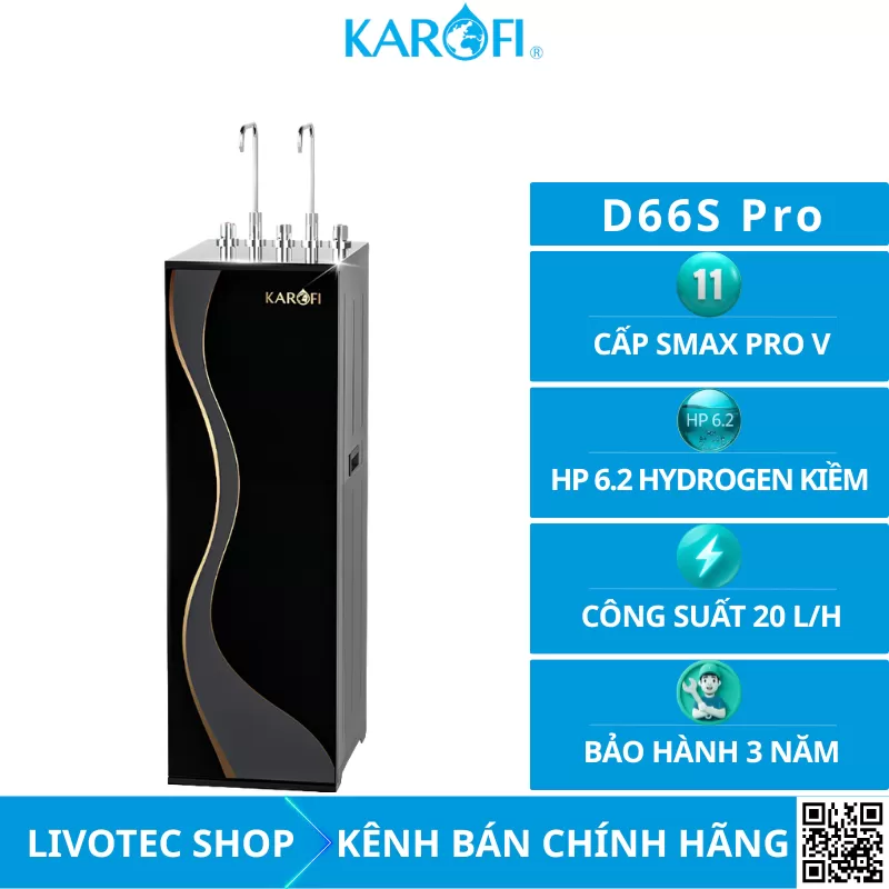 Máy lọc nước nóng lạnh Karofi KAD-D66S PRO