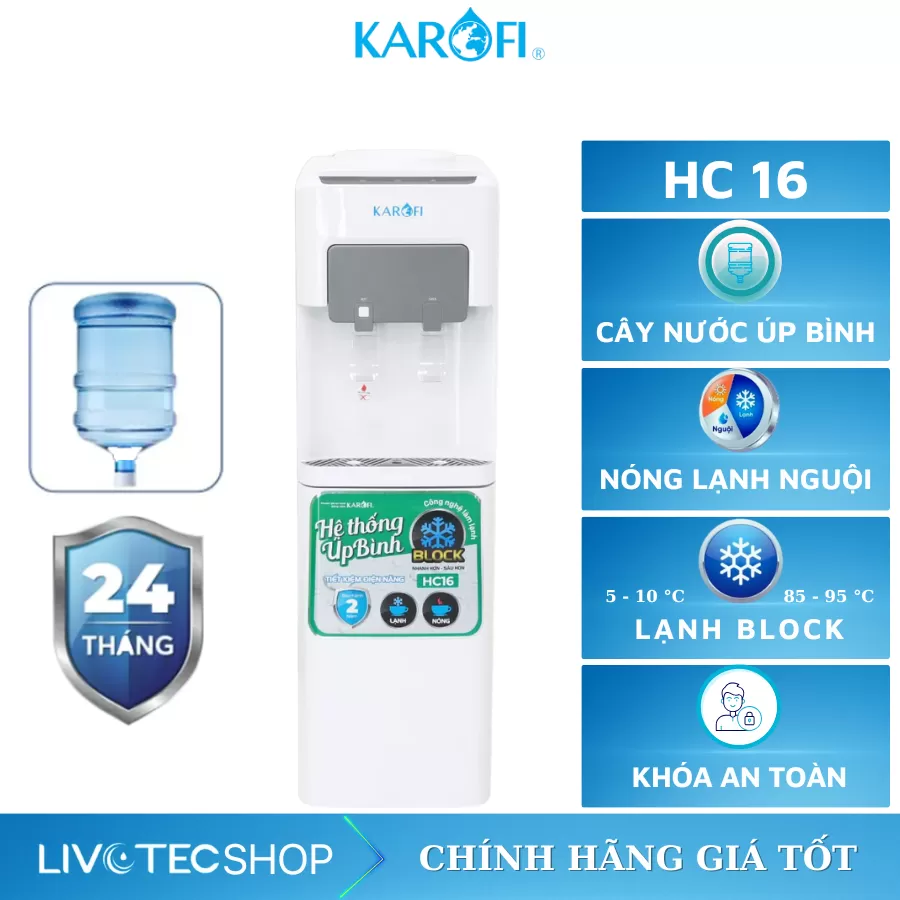 Cây nóng lạnh Karofi úp bình HC16