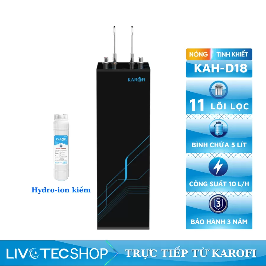 Máy lọc nước nóng nguội Karofi KAH-D18