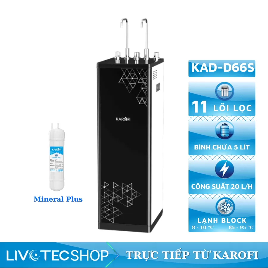 Máy lọc nước nóng lạnh Karofi KAD-D66S