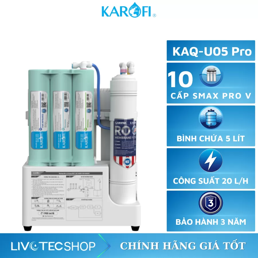 Máy lọc nước để gầm Karofi KAQ-U05 Pro