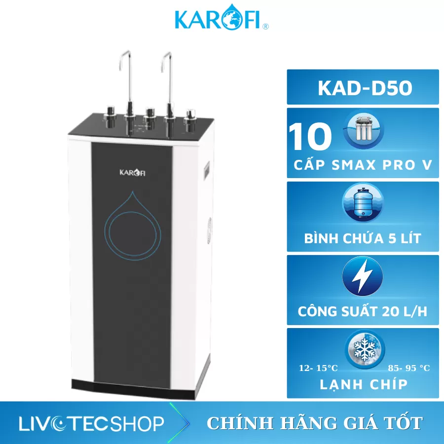 Máy lọc nước nóng lạnh Karofi KAD-D50