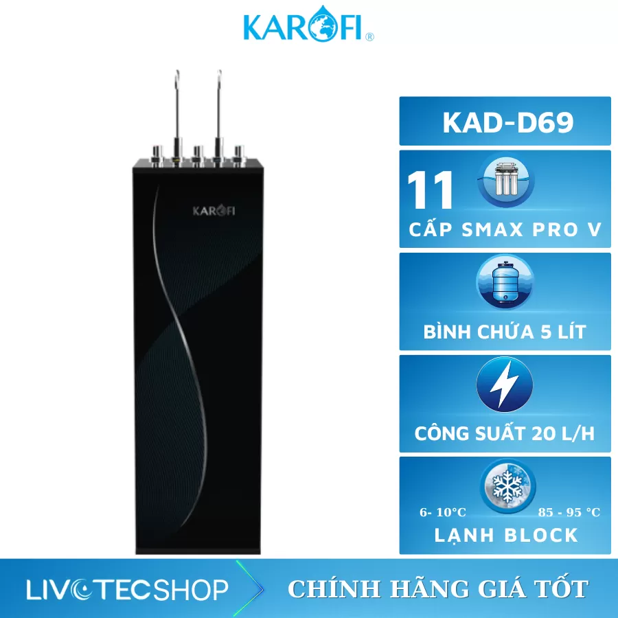 Máy lọc nước nóng lạnh Karofi KAD-D69