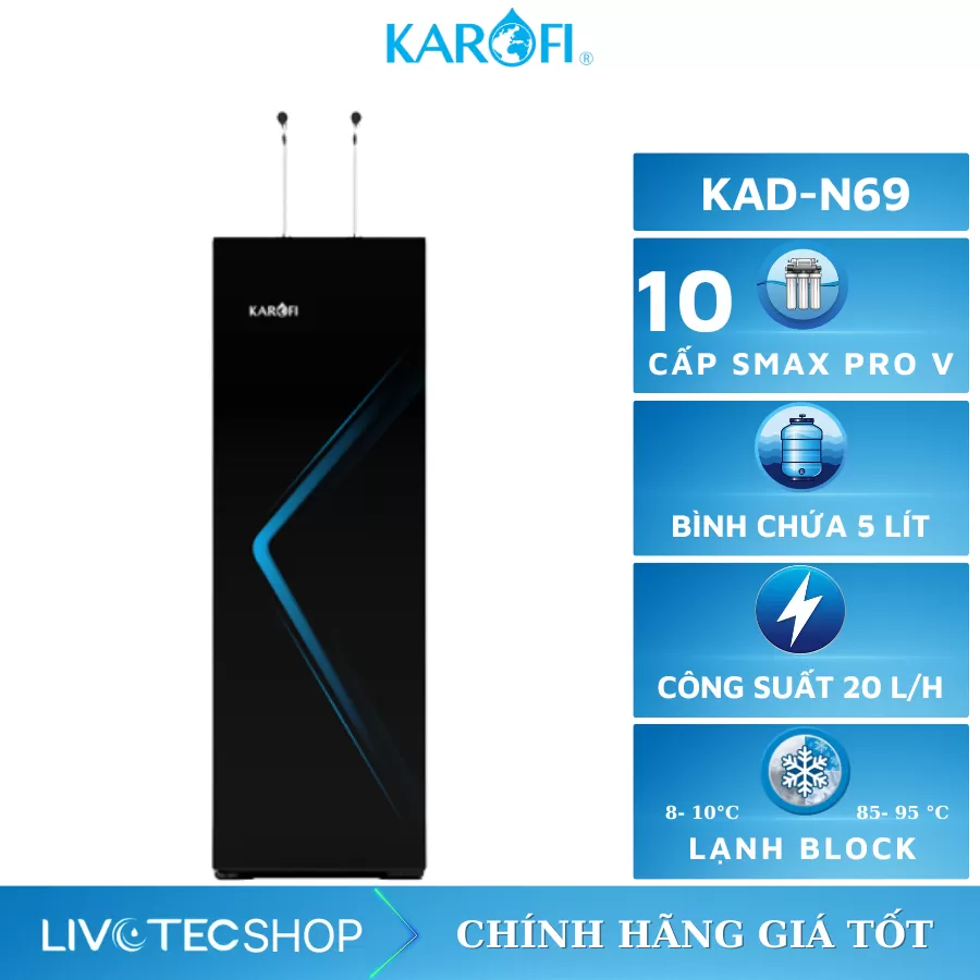 Máy lọc nước nóng lạnh Karofi KAD-N69