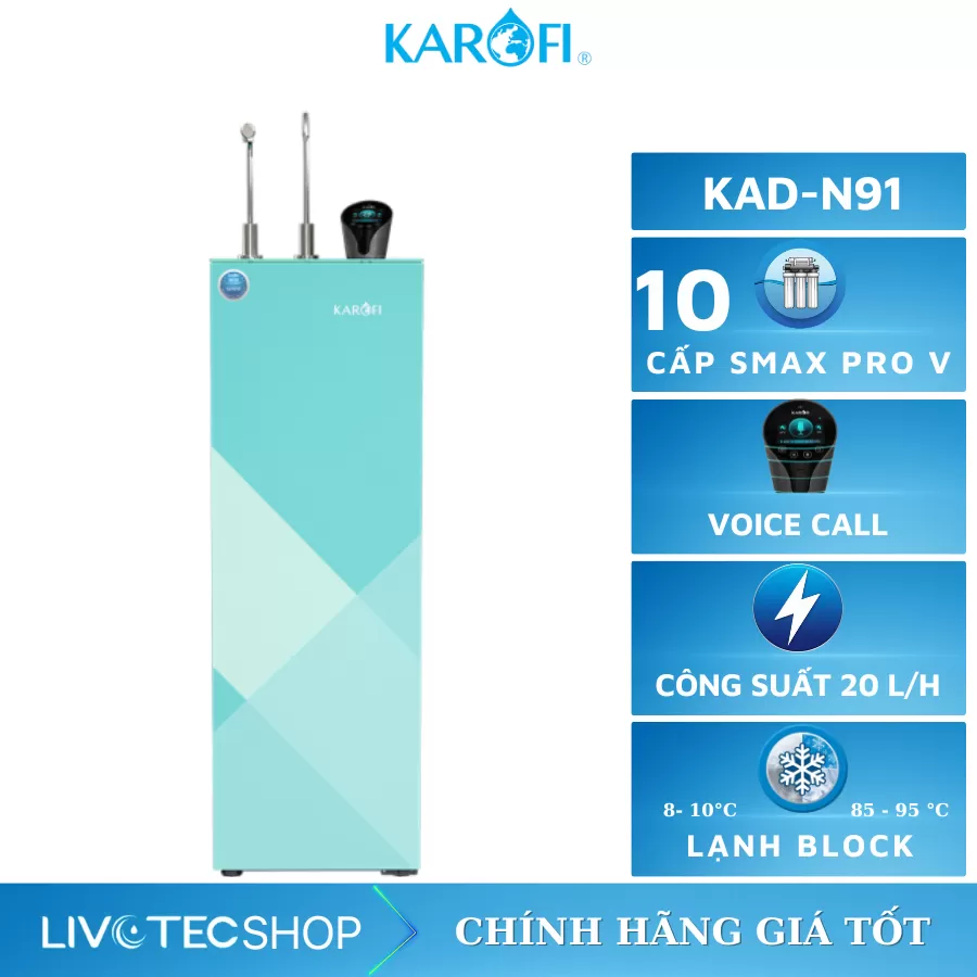 Máy lọc nước nóng lạnh Karofi KAD-N91
