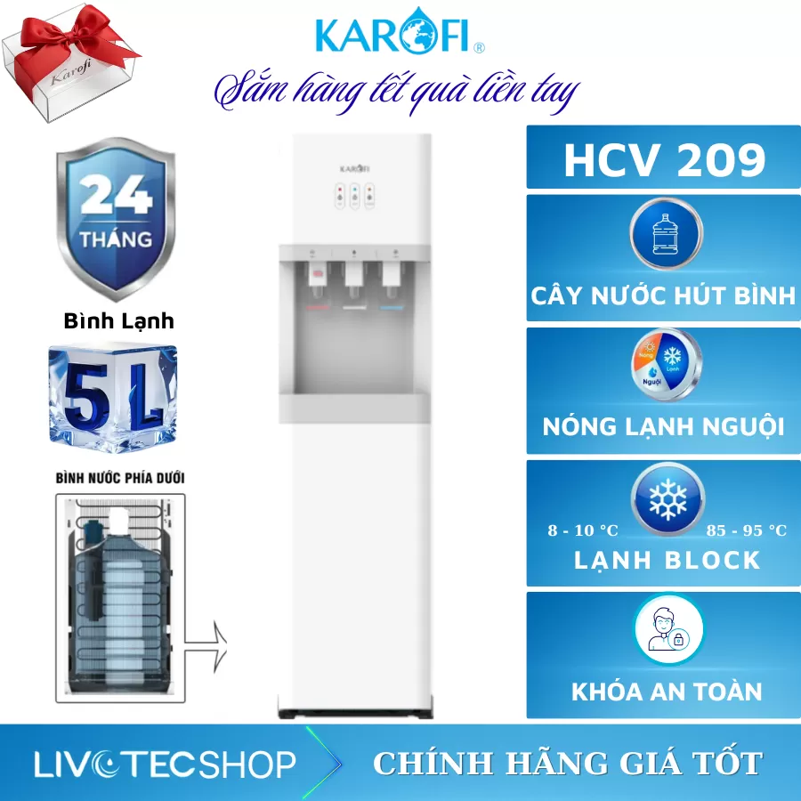 Cây nước nóng lạnh Karofi HCV209