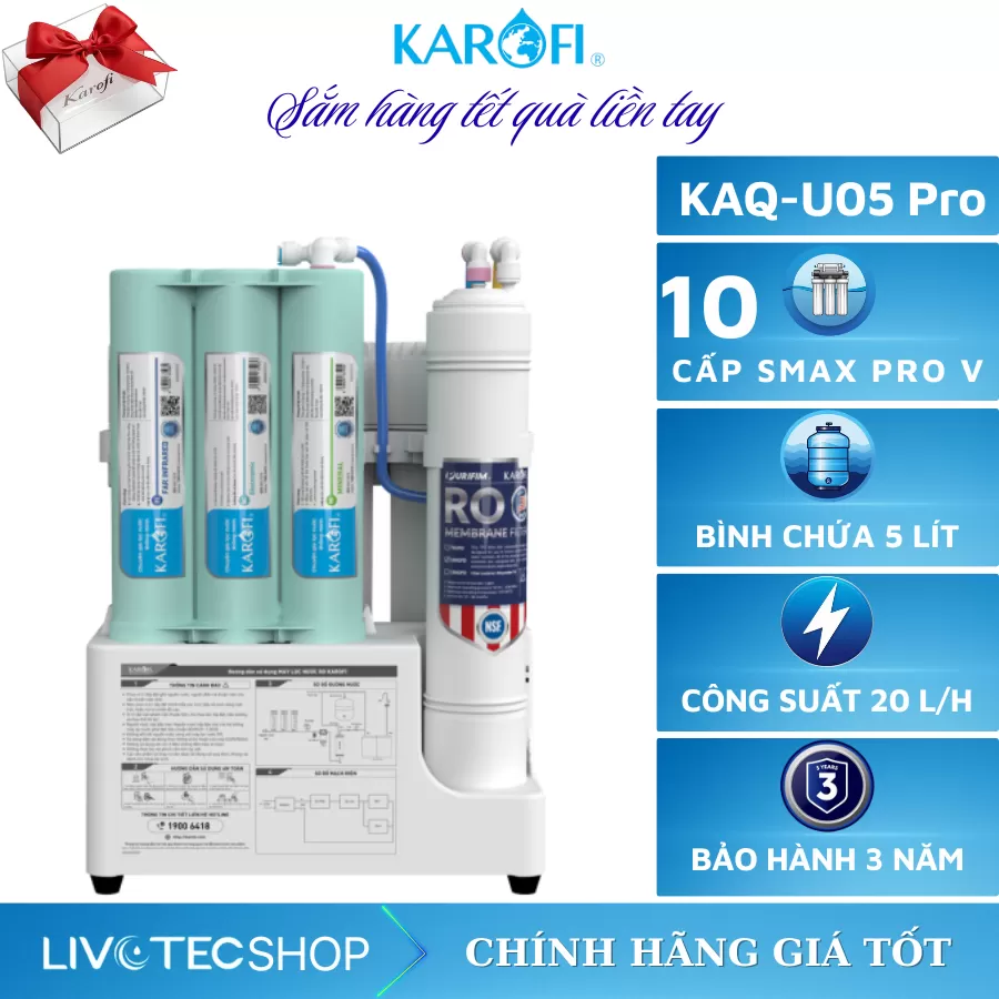 Máy lọc nước để gầm Karofi KAQ-U05 Pro