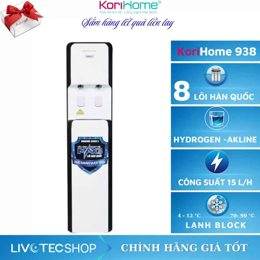 Máy lọc nước nóng lạnh Korihome WPK-938