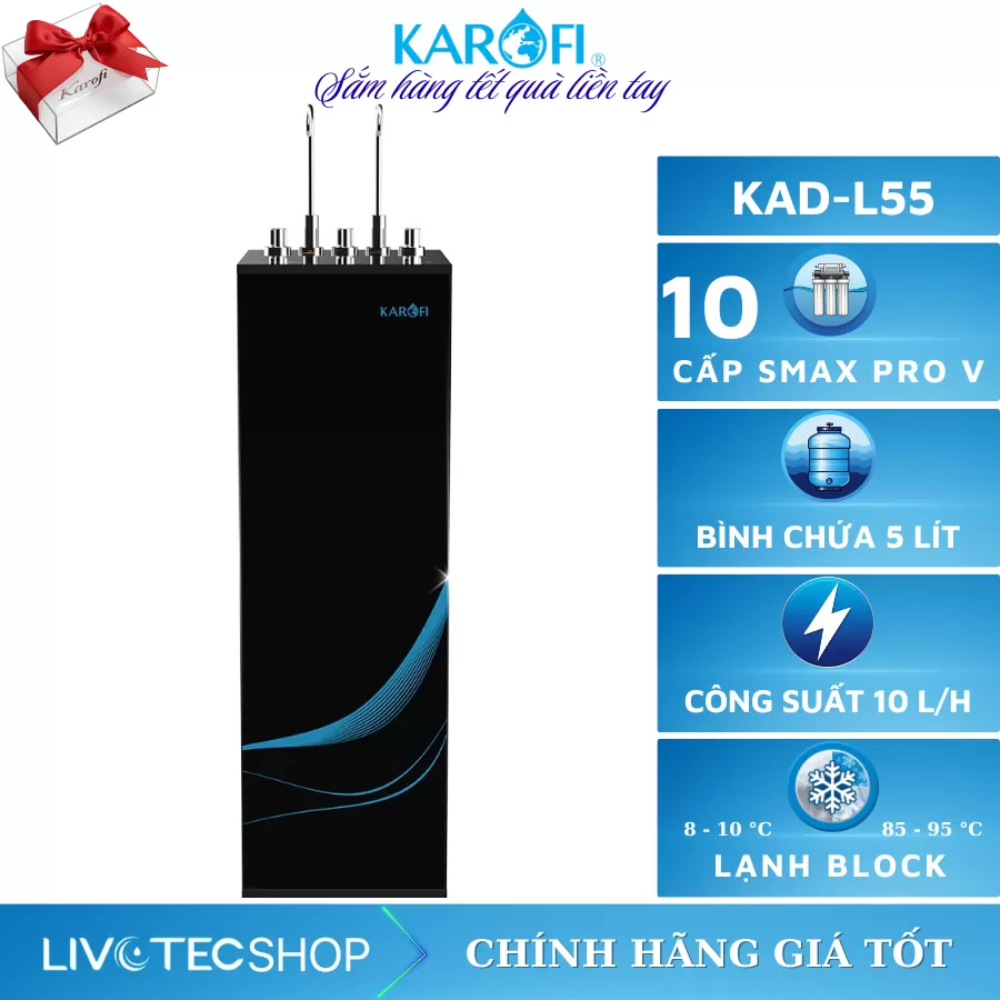 Máy lọc nước nóng lạnh Karofi KAD-L55