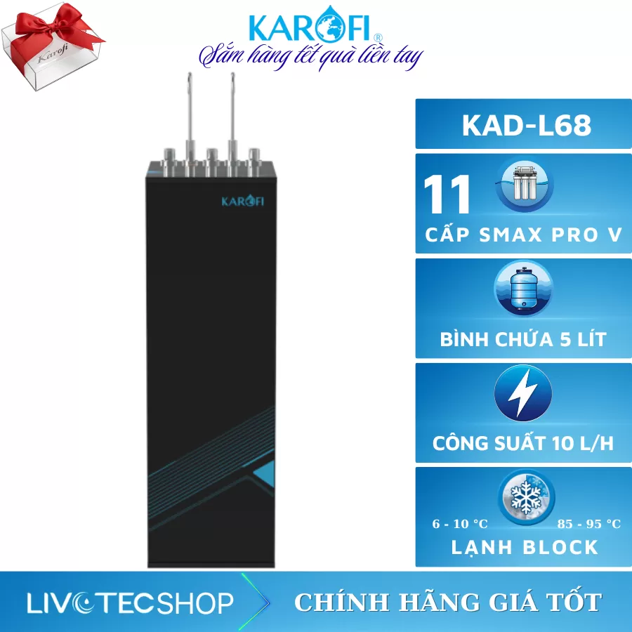 Máy lọc nước nóng lạnh Karofi KAD-L68