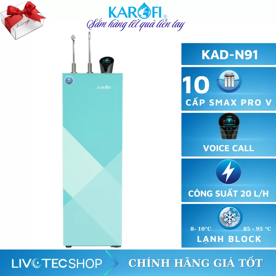 Máy lọc nước nóng lạnh Karofi KAD-N91