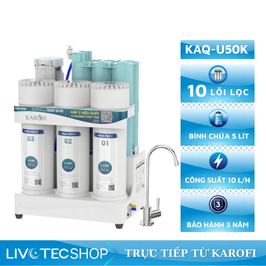 Máy lọc nước RO Karofi KAQ-U50K