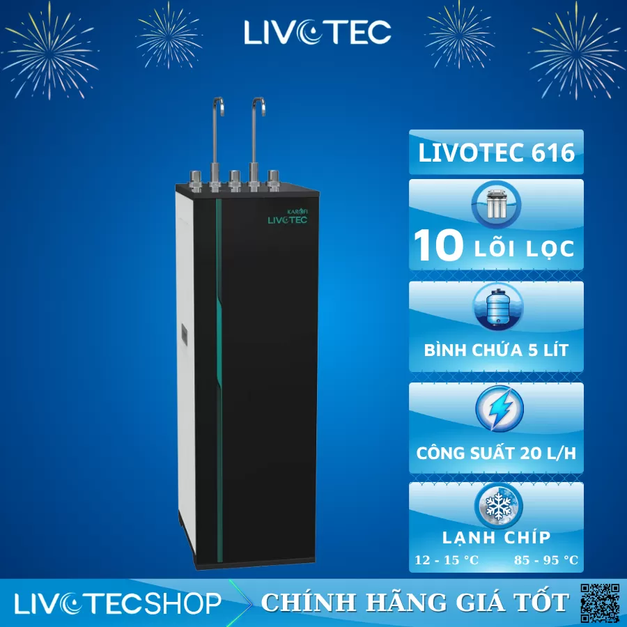 Máy lọc nước nóng lạnh Livotec 616