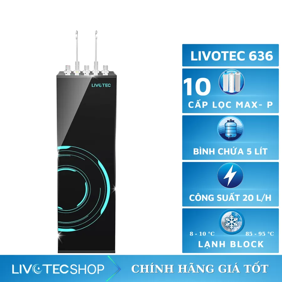 Máy lọc nước nóng lạnh Livotec 636