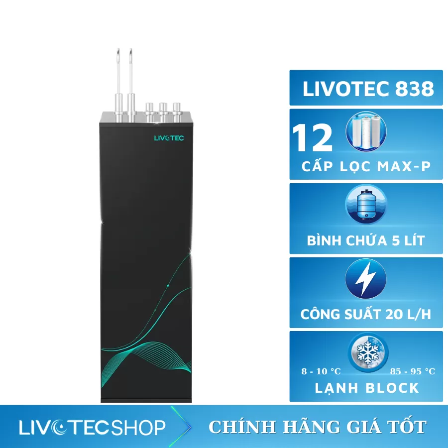 Máy lọc nước nóng lạnh Livotec 838